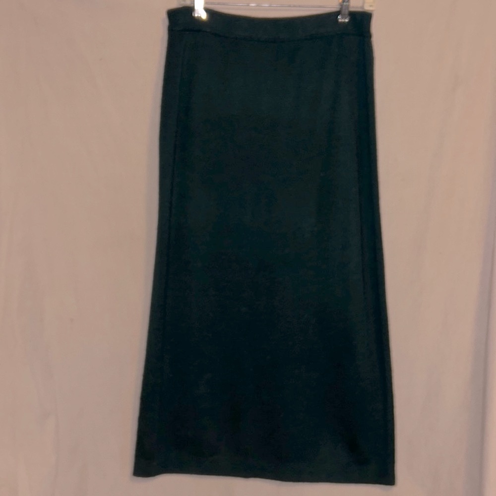 Karen Scott Dark Green Knit Sweater A-Line Skirt